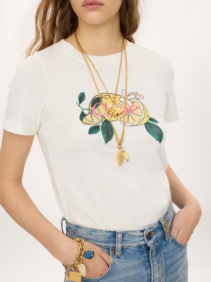 Crew-neck logo T-shirt in cotton jersey - 6