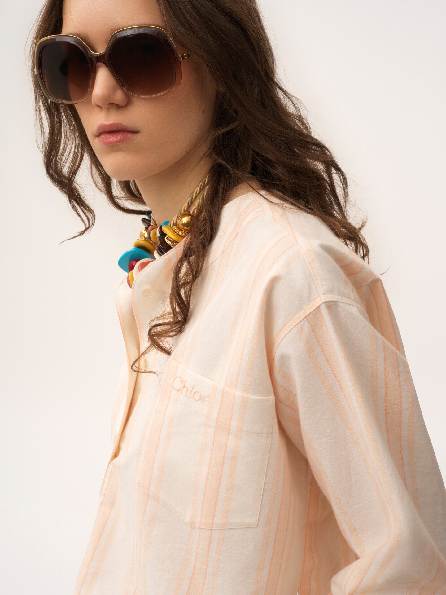 Long-sleeve cropped top in cotton - 6