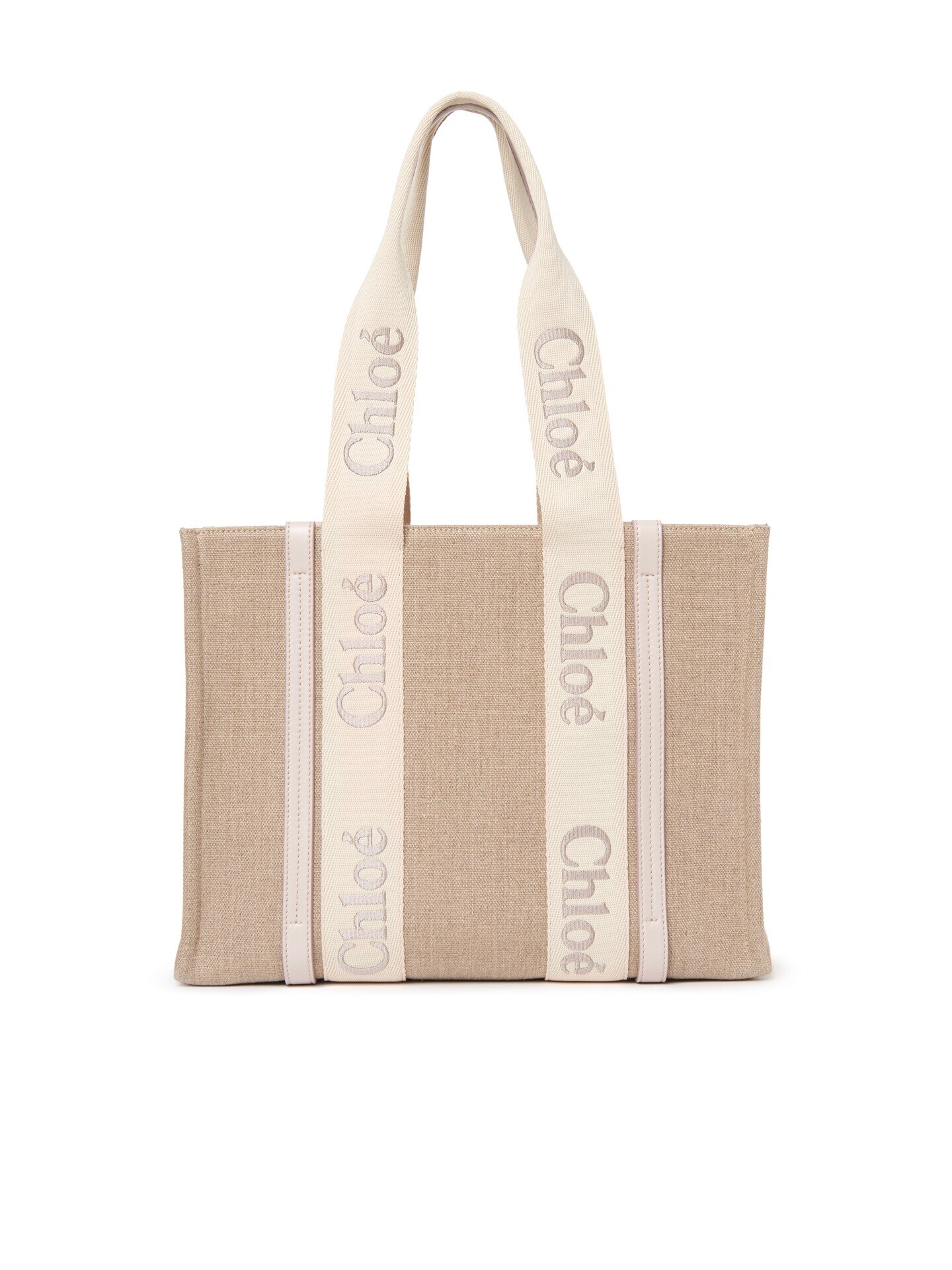 リネン製Woodyトートバッグ Wild Grey - Chloé