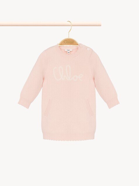 Robe pull &agrave; logo enfant