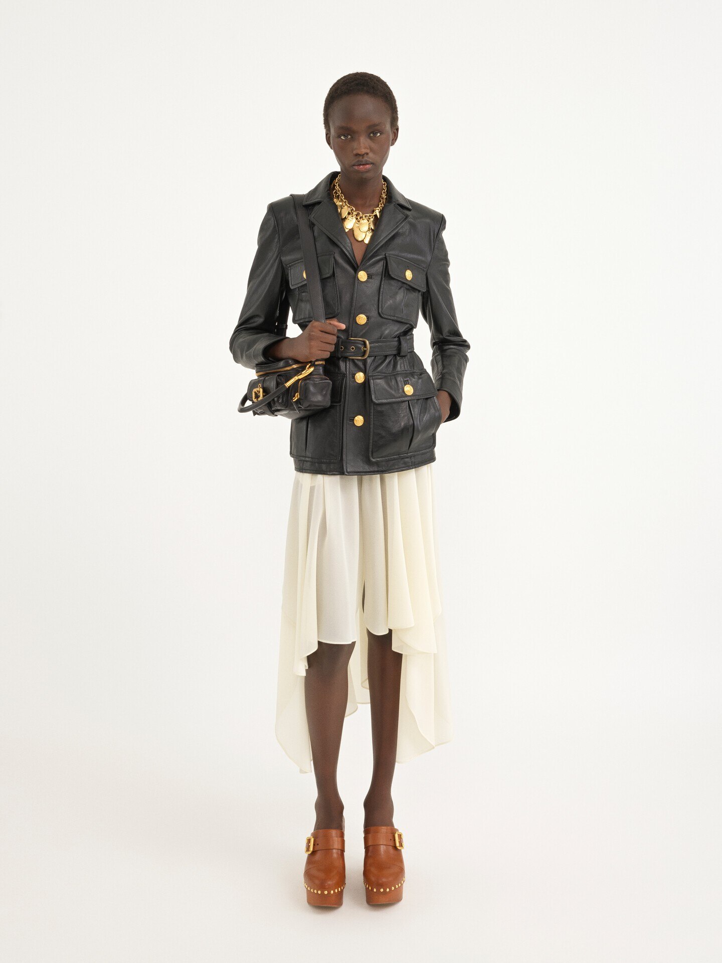 シャイニーレザー製スモールCamera Bag - 9