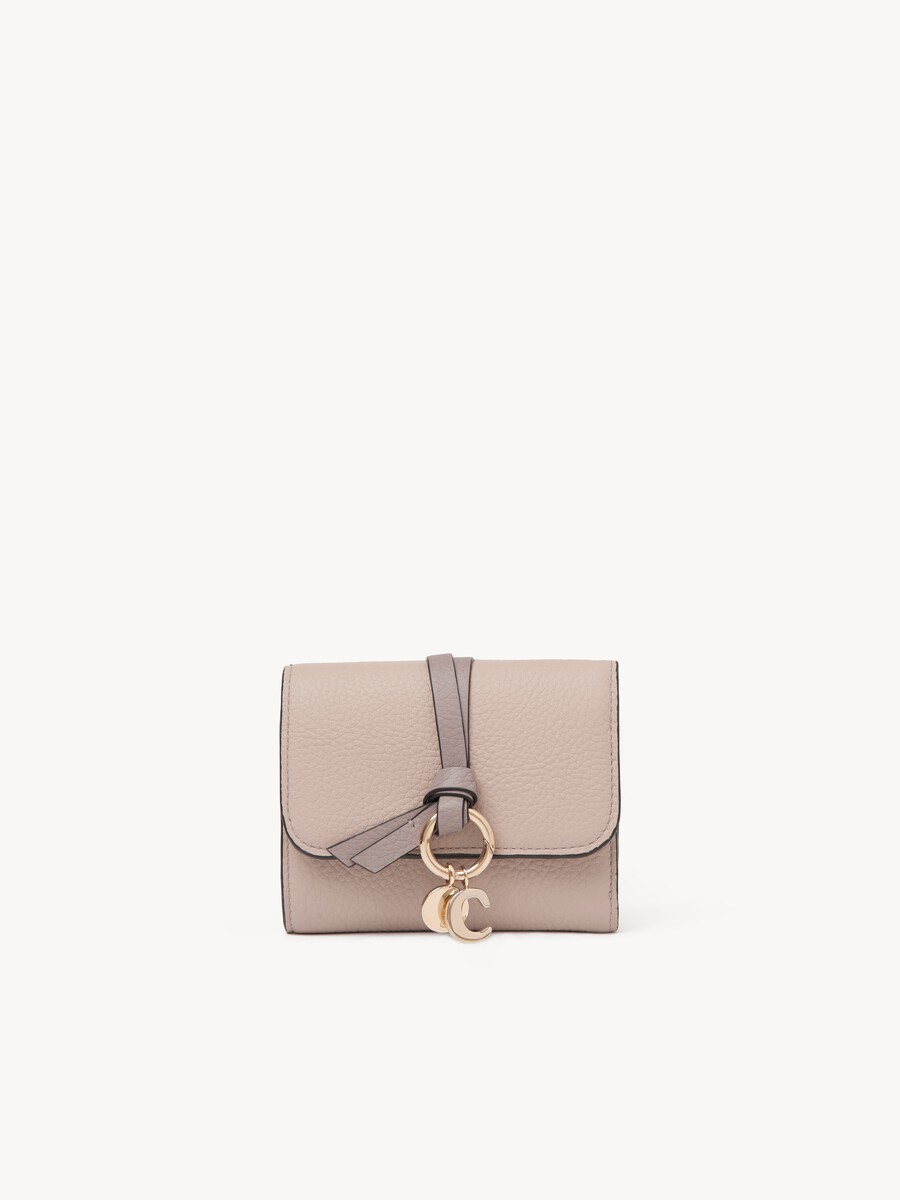 Small Alphabet tri-fold in grained leather - 1