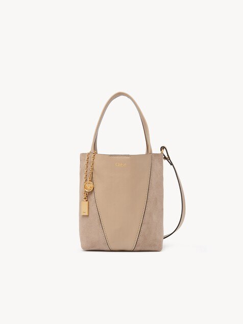 Small Chlo&eacute; Spin tote bag in grained & suede leather