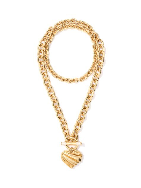The Chlo&eacute; Pleated Heart necklace