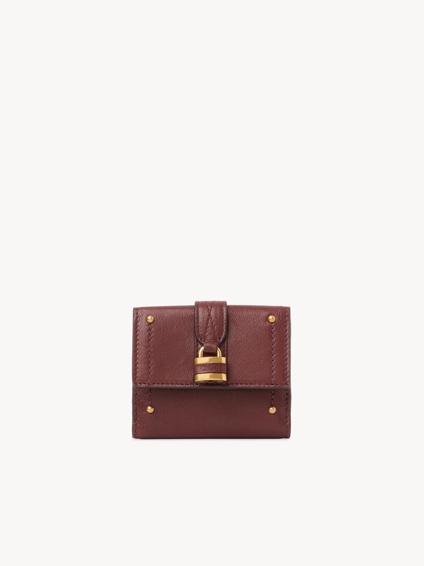 Mini portefeuille &agrave; trois volets Paddington en cuir grain&eacute; - 1.0