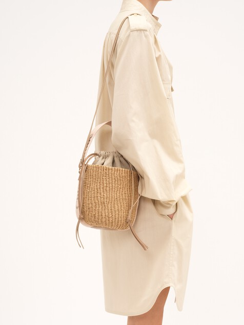 Small Woody basket in natural fibres