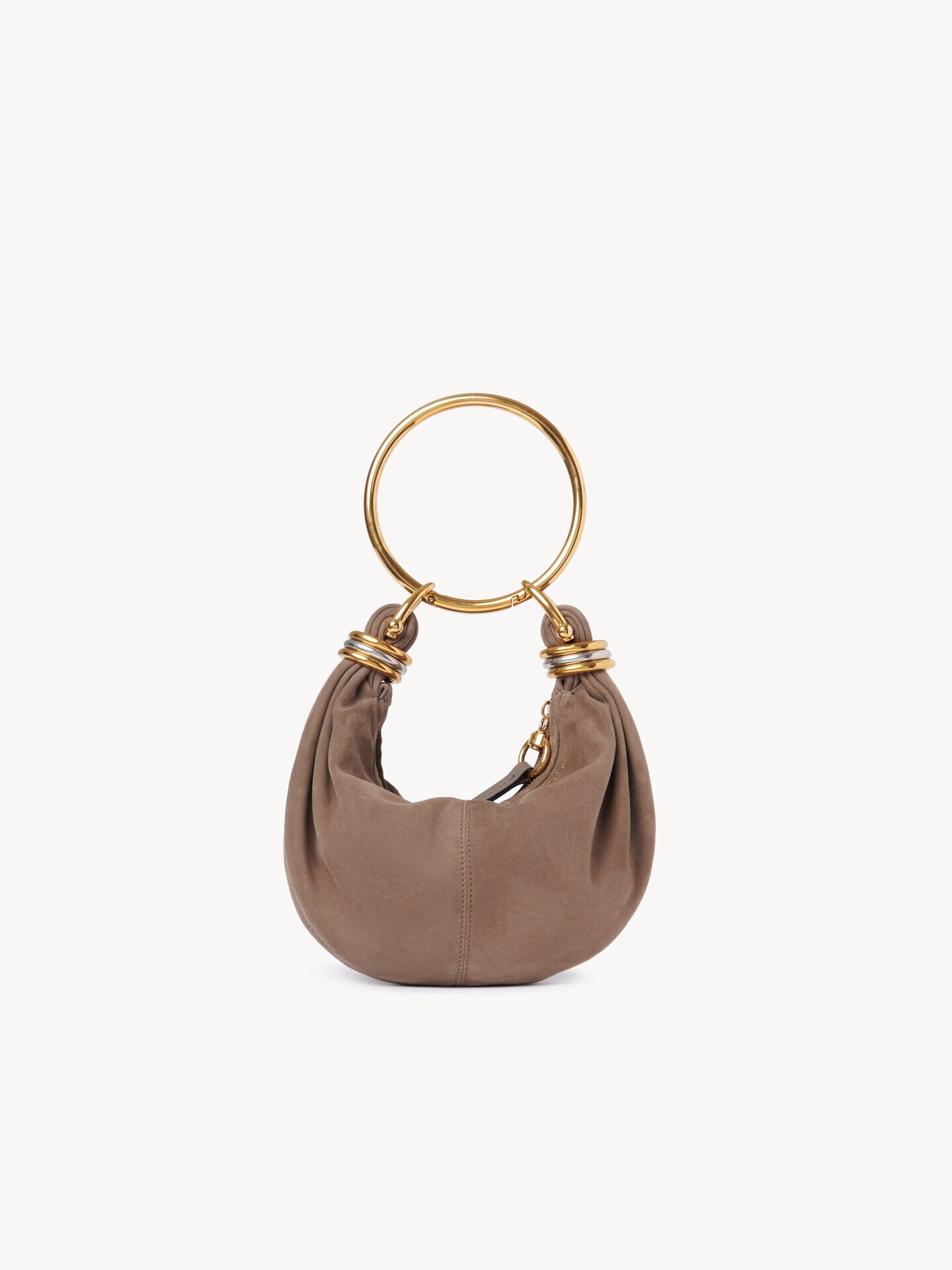Mini Bracelet Hobo bag in suede leather - 2