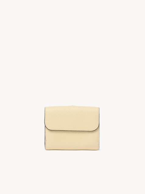 Small Alphabet tri-fold in grained leather