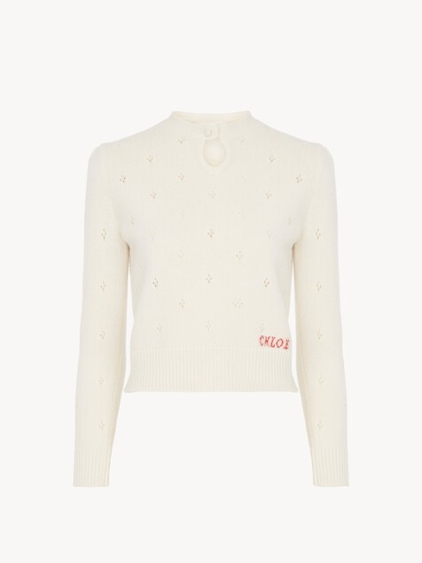 울 & 캐시미어 니트 피티드 스웨터