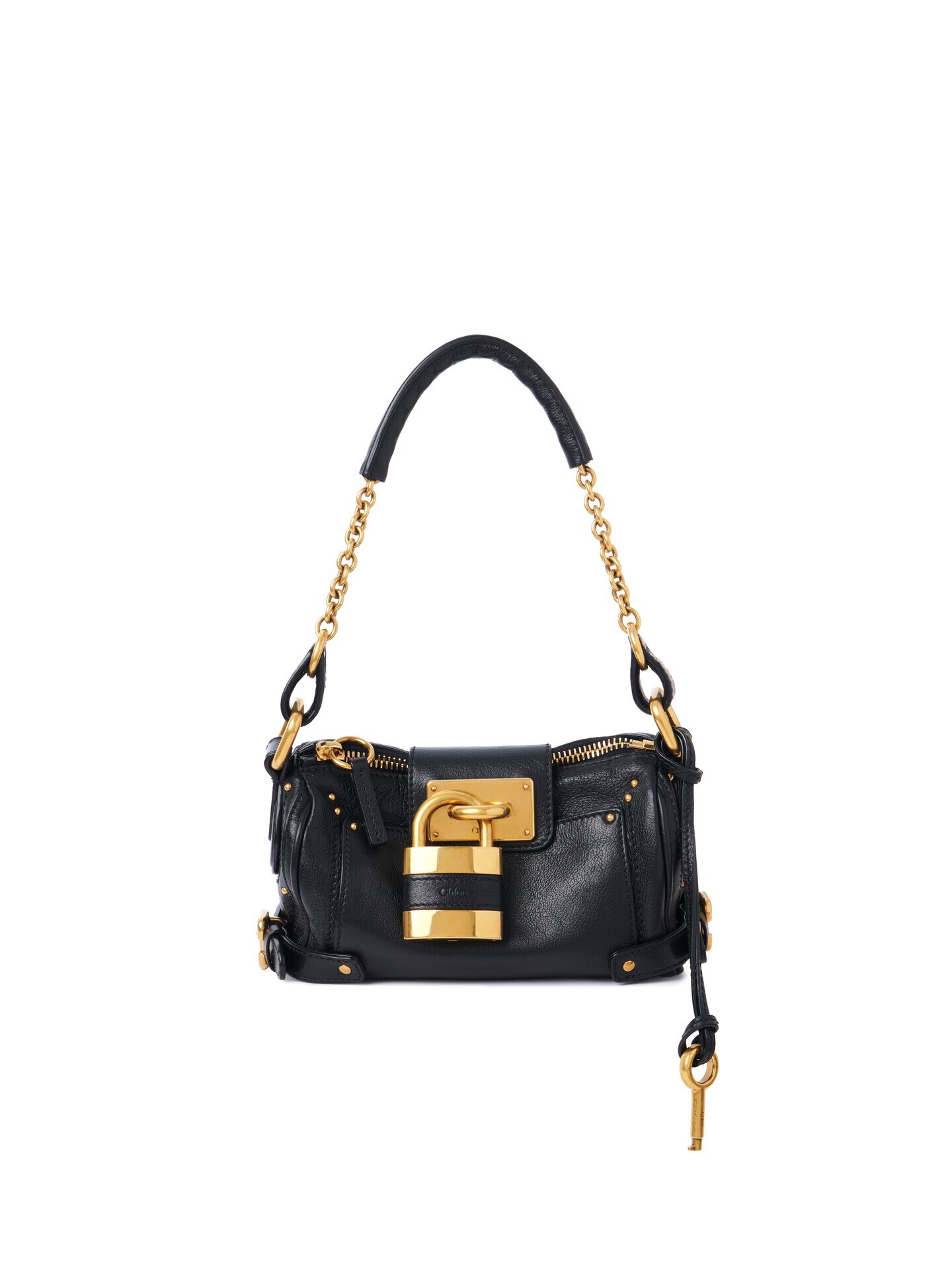グレインレザー製Paddingtonスモールチェーンバッグ 黒 - Chloé