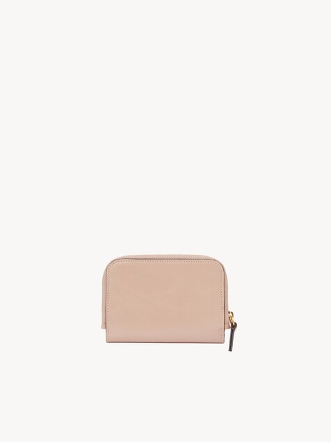 Alphabet bi-fold wallet in shiny leather