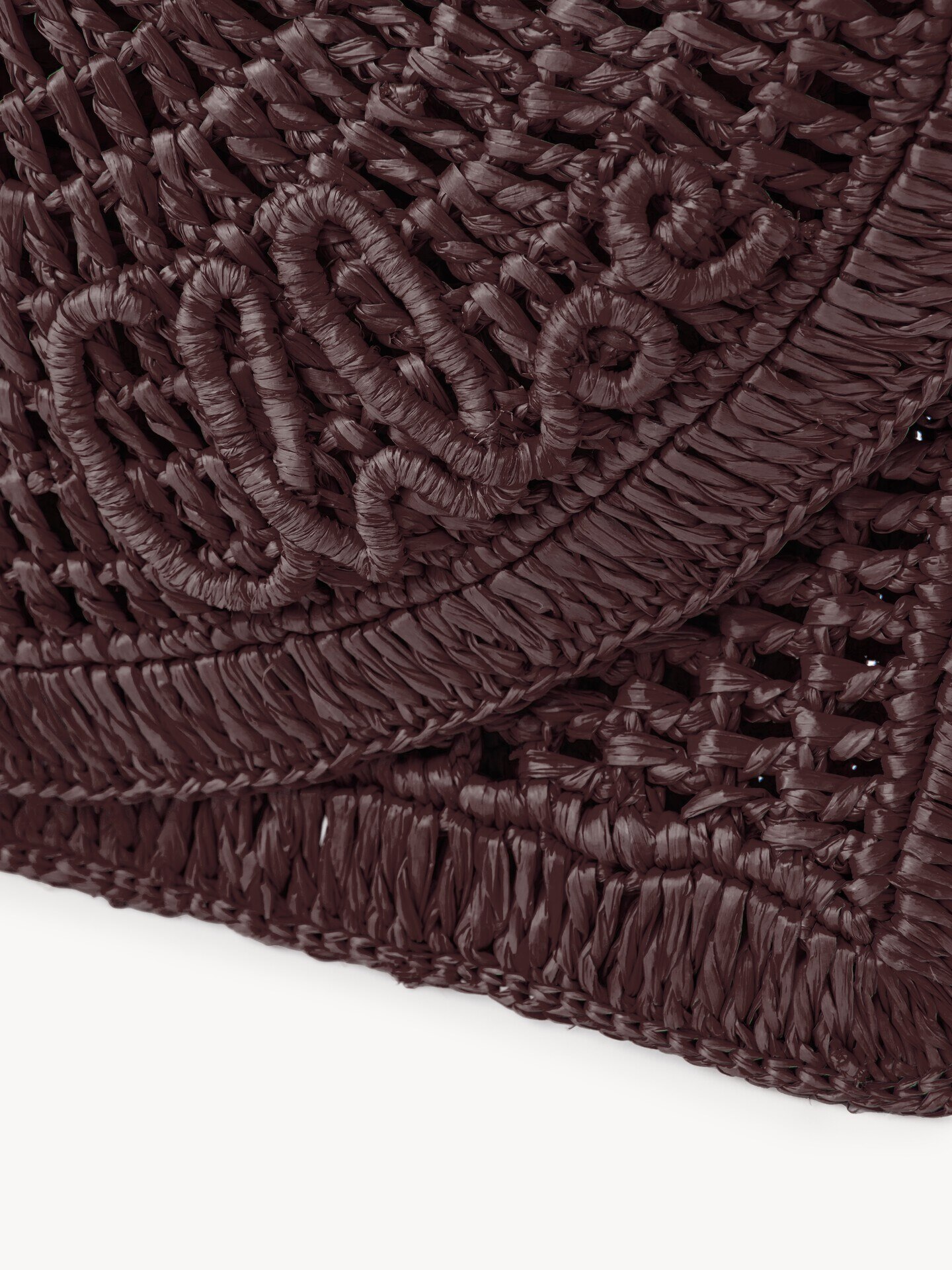 Summer Banana flat pouch with strap in raffia - 7