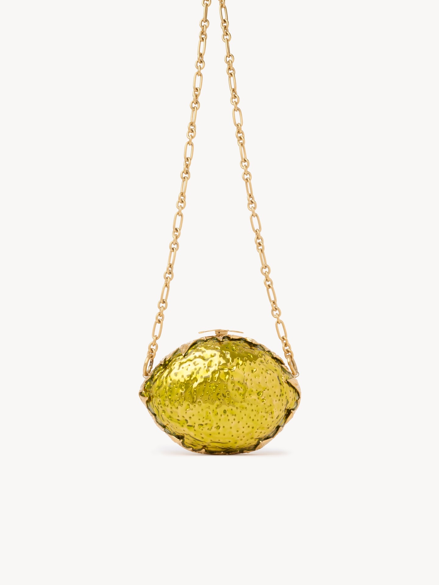Chlo&eacute; Tropicus lemon minaudi&egrave;re in brass - 4.0