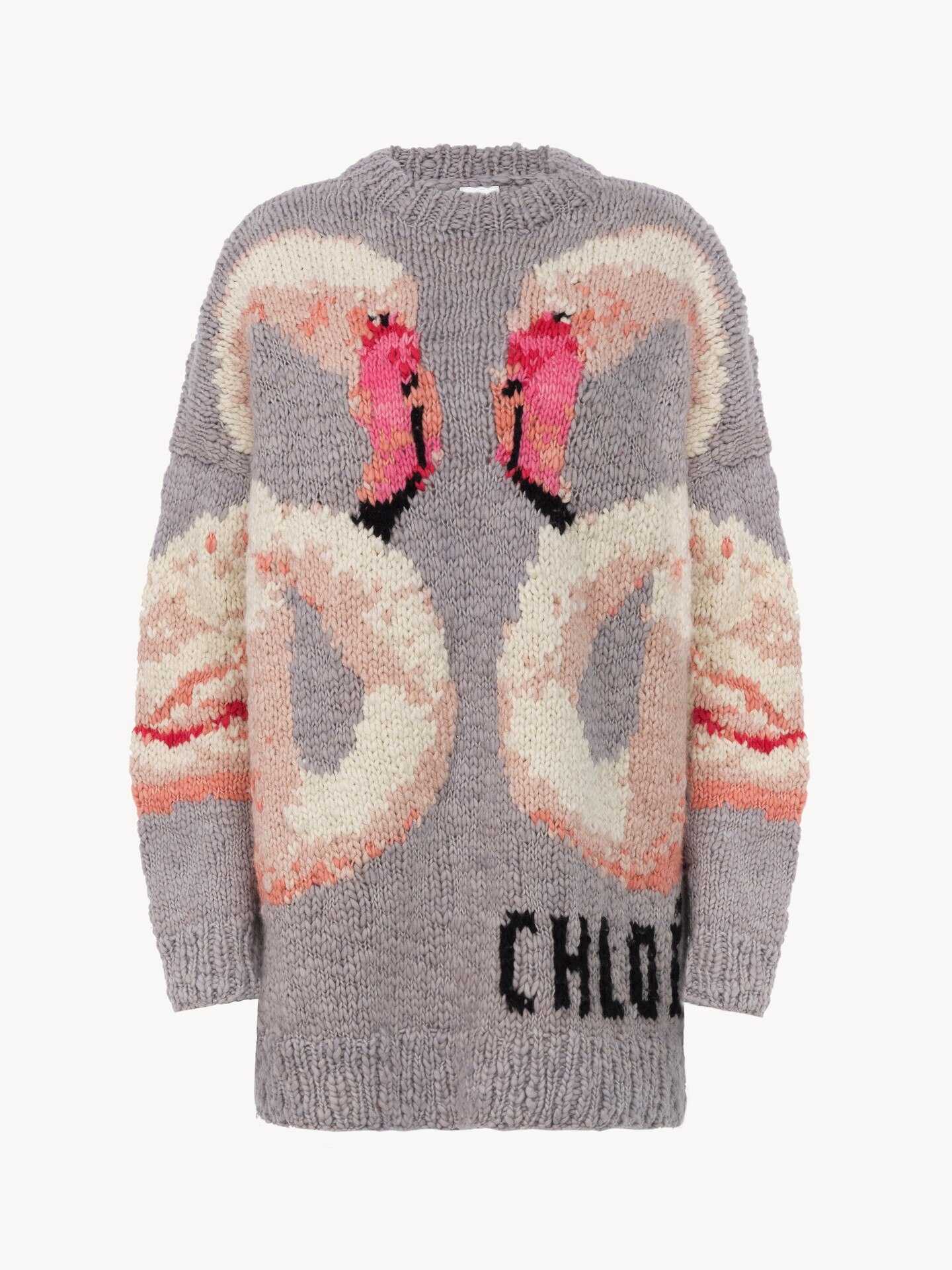 Oversized logo sweater in a wool knit - 1