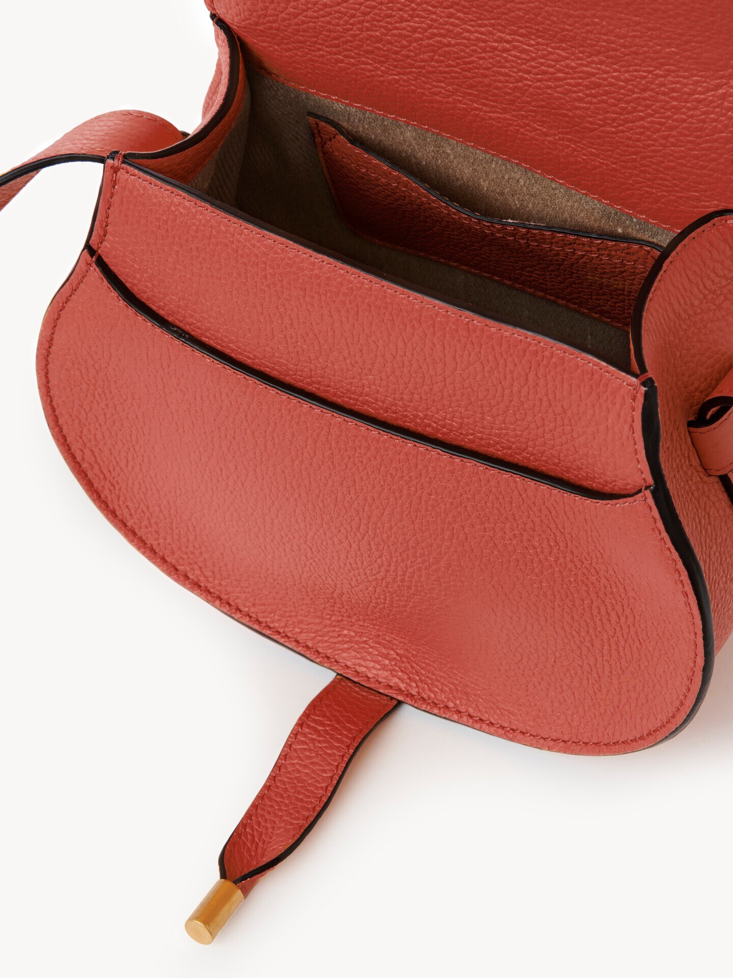 Petit sac port&eacute; &eacute;paule Marcie en cuir grain&eacute; - 5