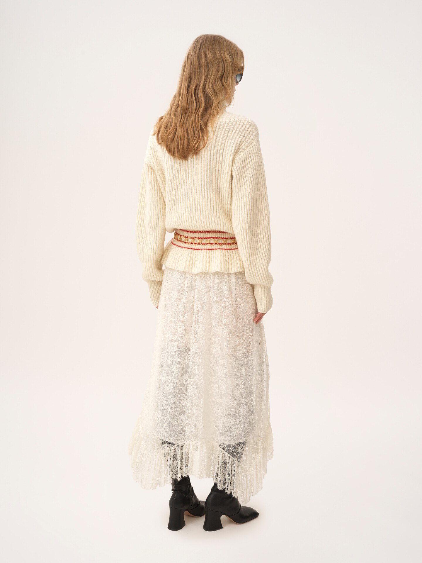 Oversized logo turtleneck sweater in a wool & mohair knit - 6