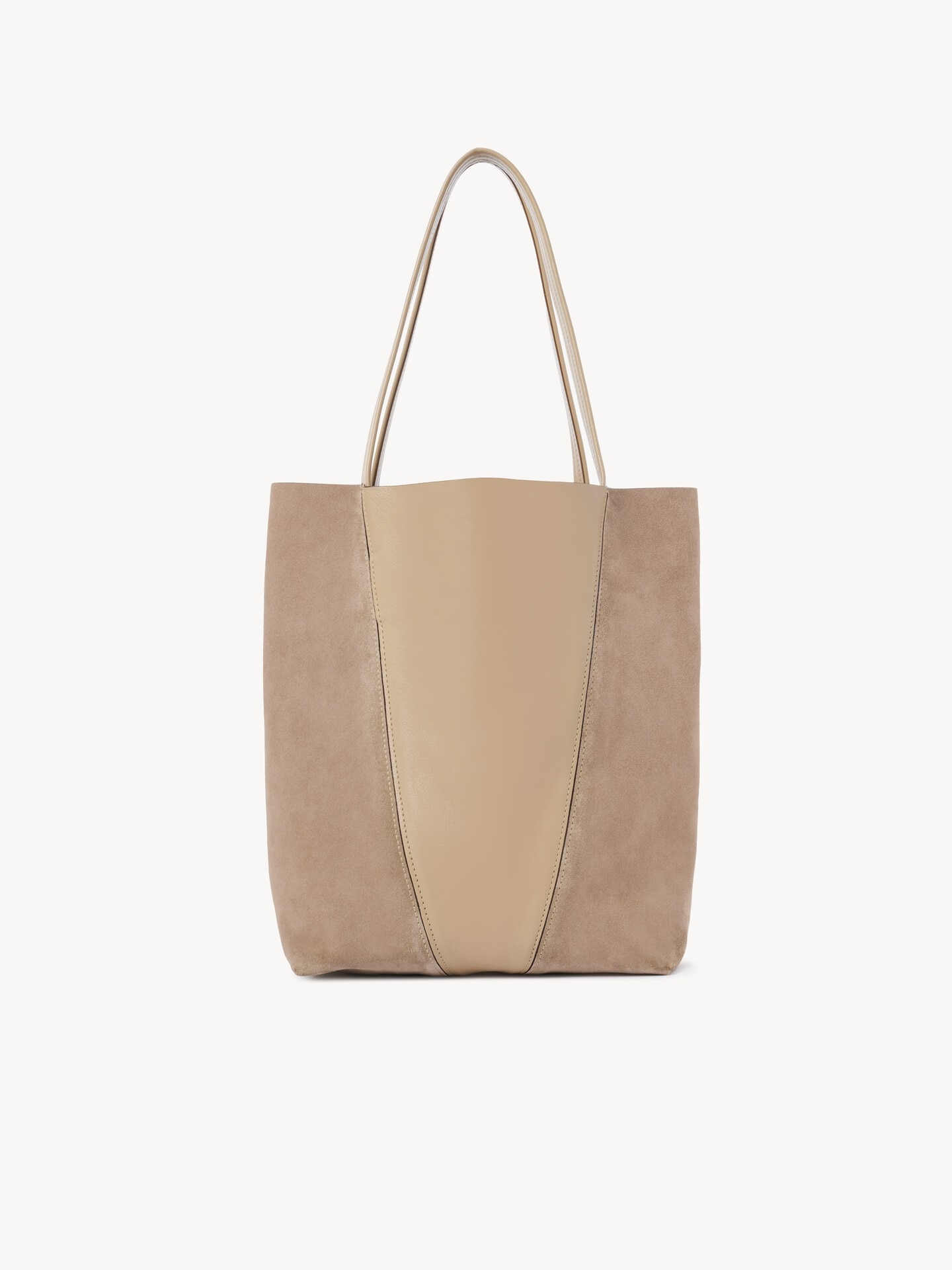 Chlo&eacute; Spin tote bag in grained and suede leather - 5