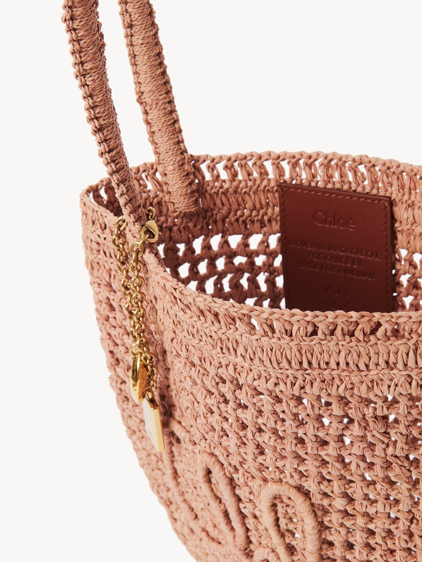 Small Summer Banana tote bag in raffia - 6