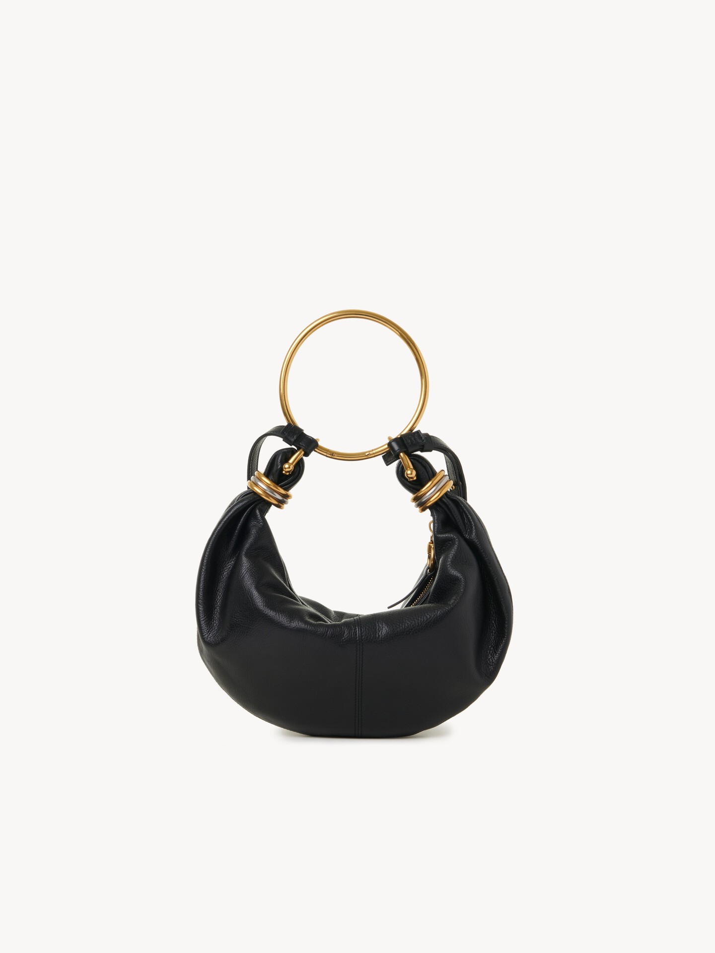 Small Bracelet Hobo bag in grained leather - 6