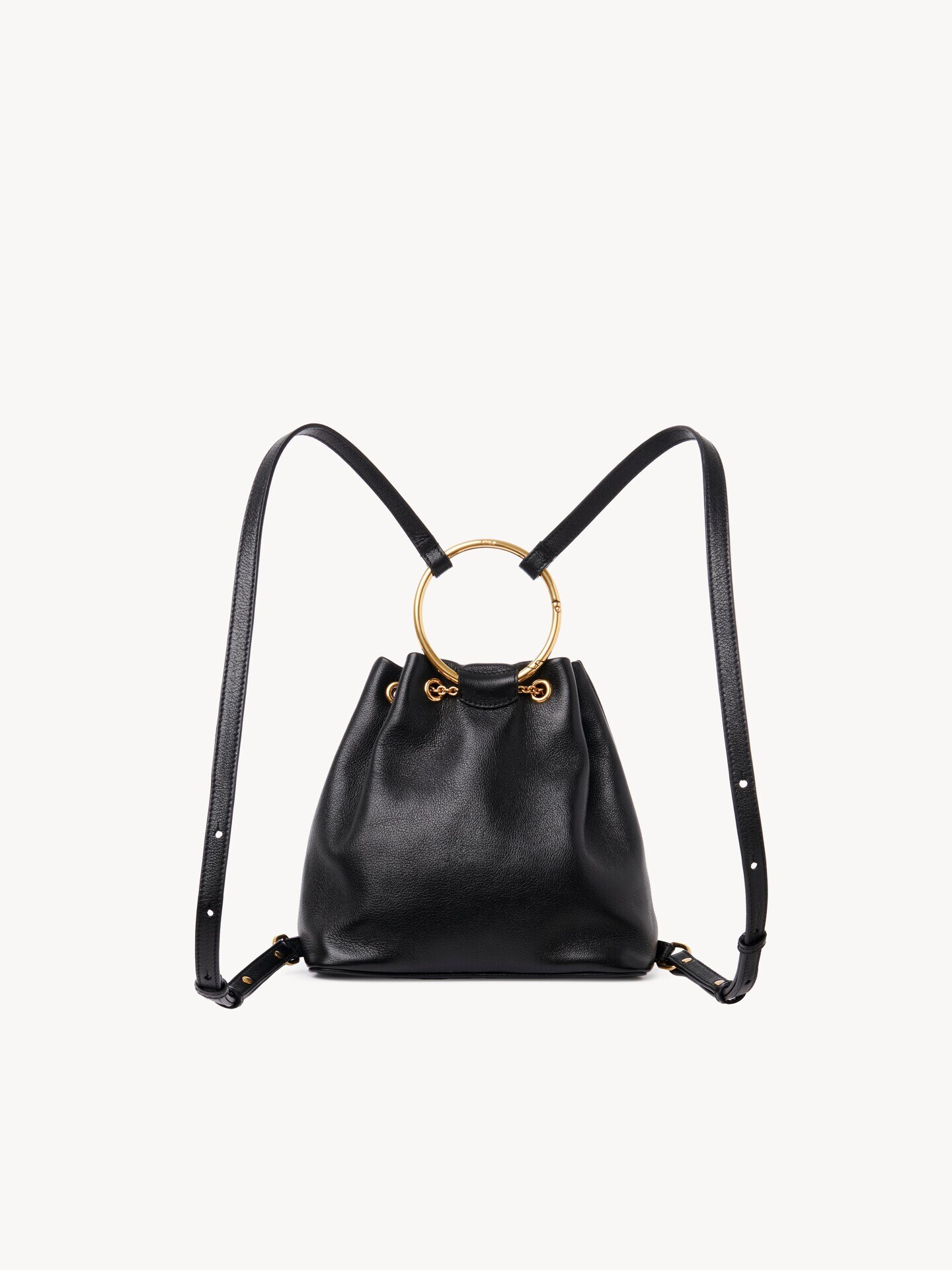 Small Bracelet backpack in grained leather - 5