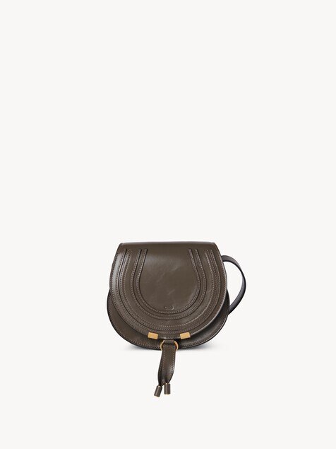 Small Marcie saddle bag in shiny leather