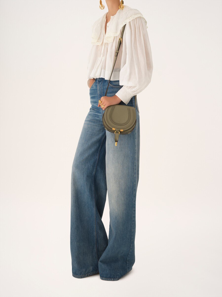 Borsa saddle Marcie piccola in pelle granata - 7