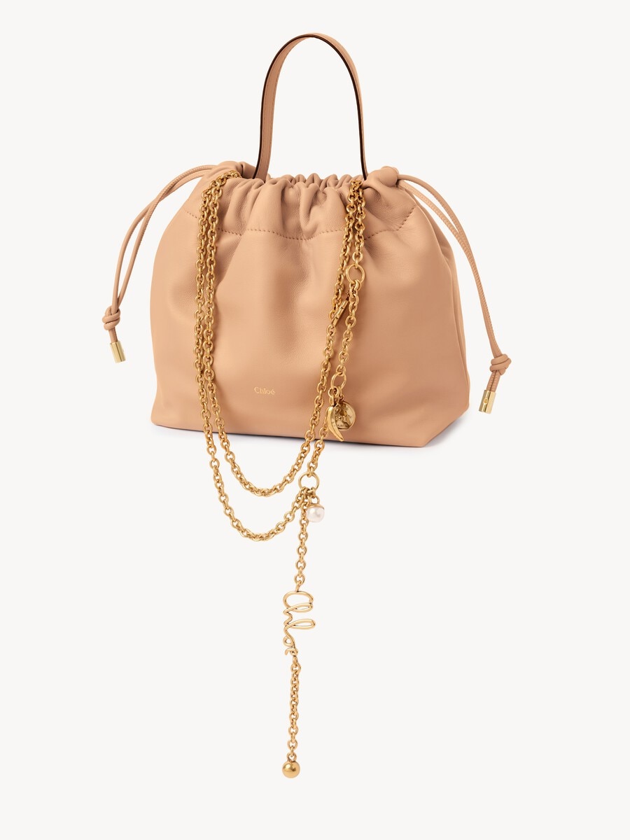 Kleine Chlo&eacute; Icons Schultertasche aus weichem Leder mit Kette - 4