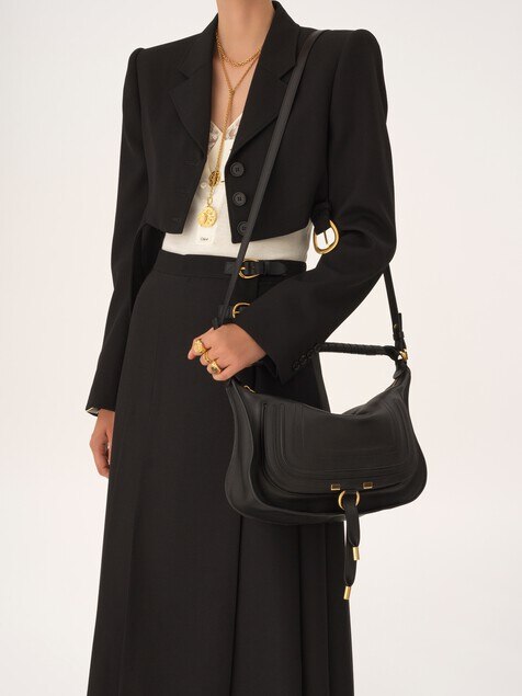 Small Marcie shoulder bag in soft leather