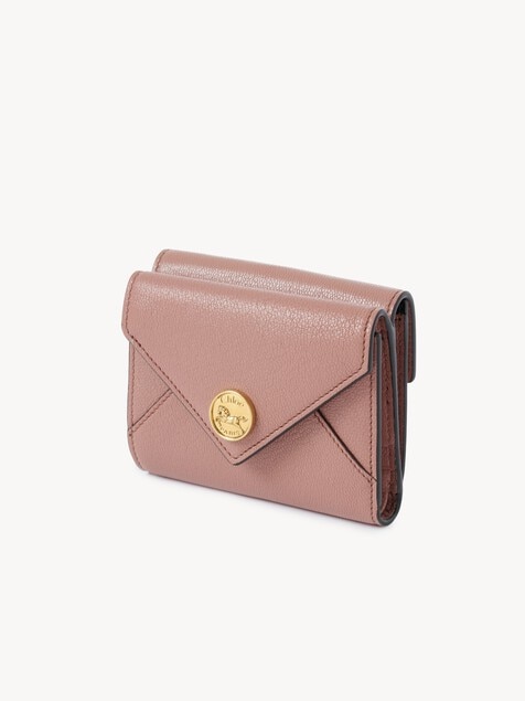 Small Envelope tri-fold in grained leather