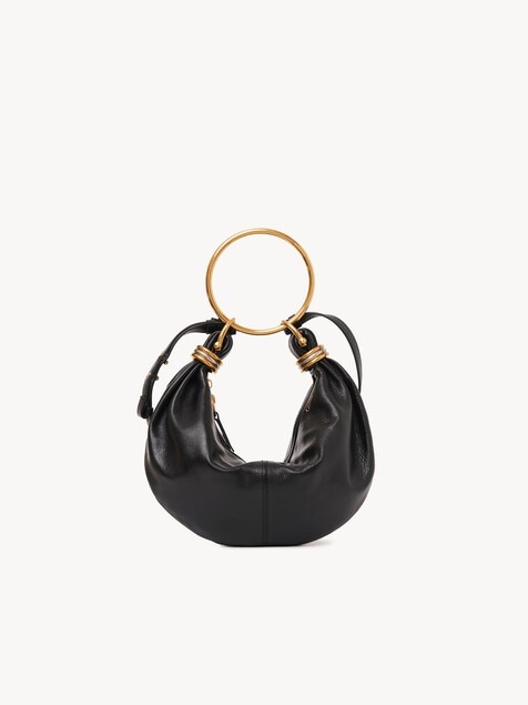 그레인드 가죽 스몰 Bracelet Hobo Bag