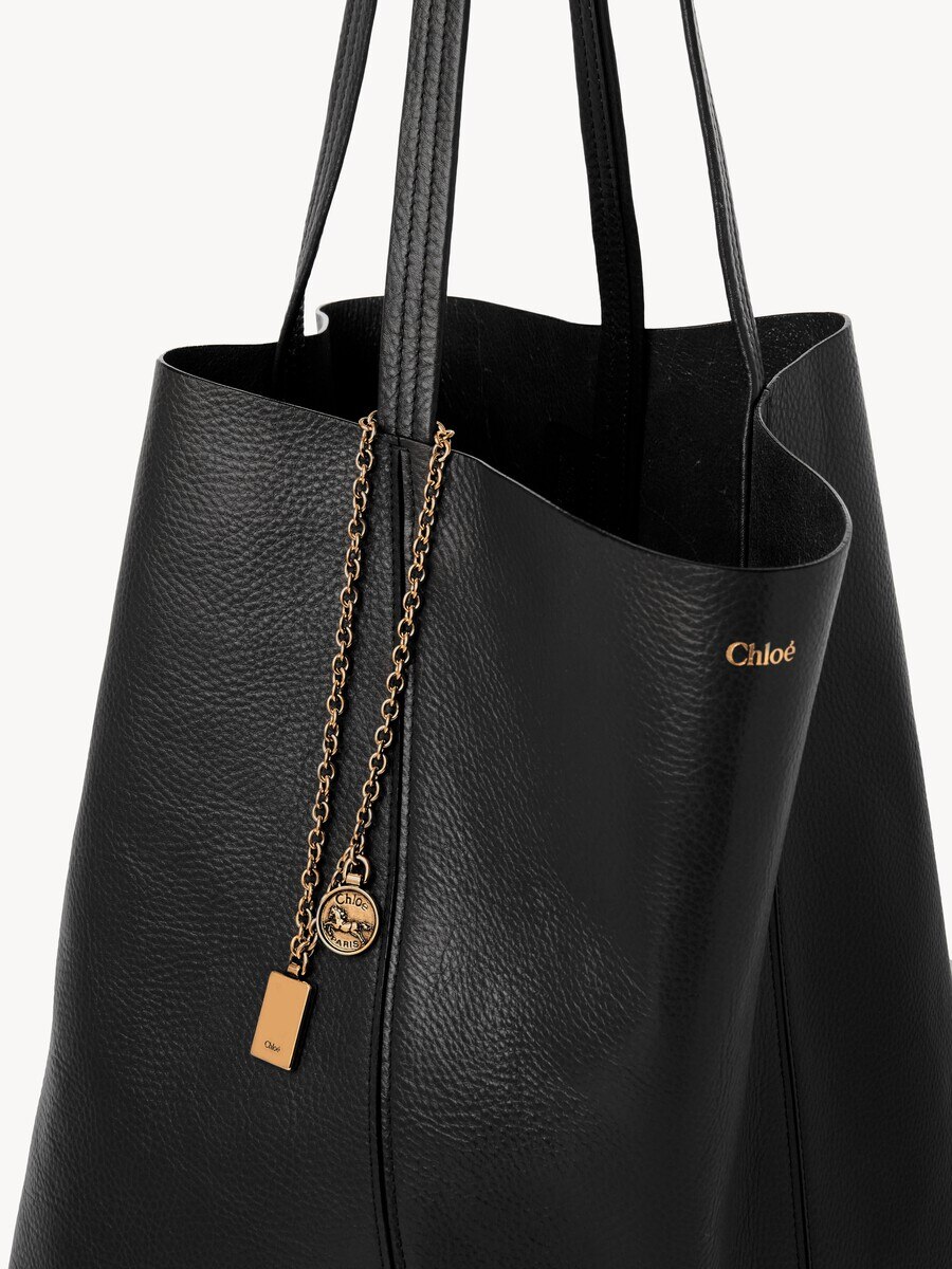 Bolso tote grande Chlo&eacute; Spin de cuero granulado - 6