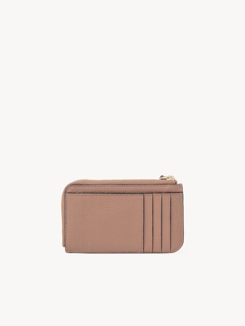Alphabet wallet in grained leather
