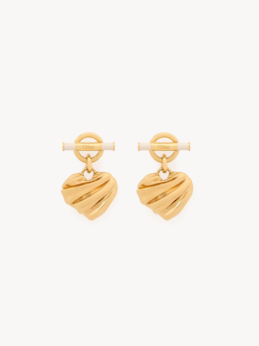 The Chlo&eacute; Pleated Heart earrings - 2