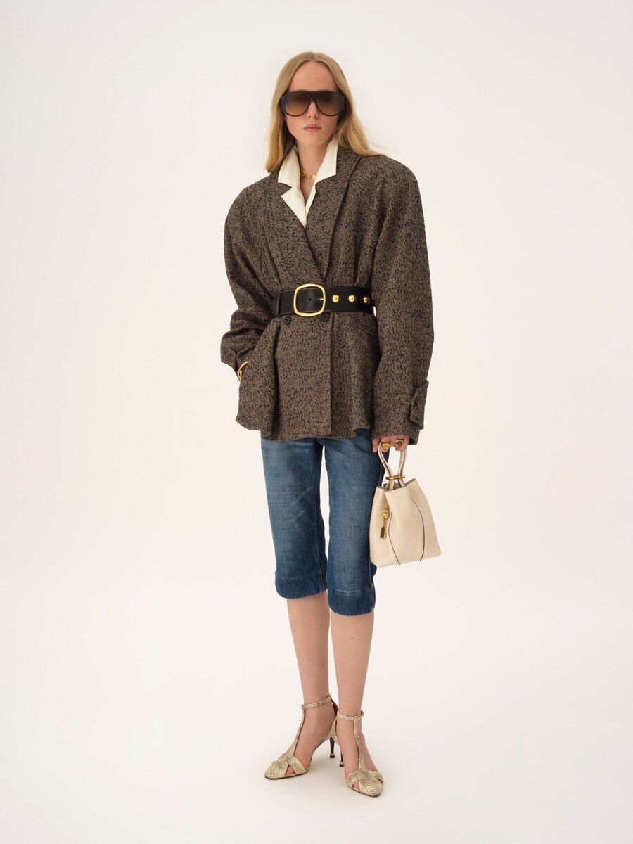 Small Chlo&eacute; Spin tote bag in grained leather - 8