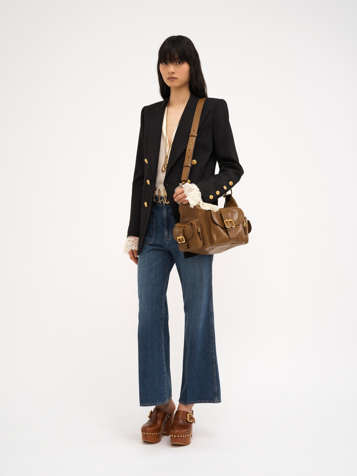 【ステラ期】Chloe 01ss フランス製 ブーツカットフレアデニム ブルー ステラ期】Chloe 01ss フランス製 ブーツカットフレアデニム