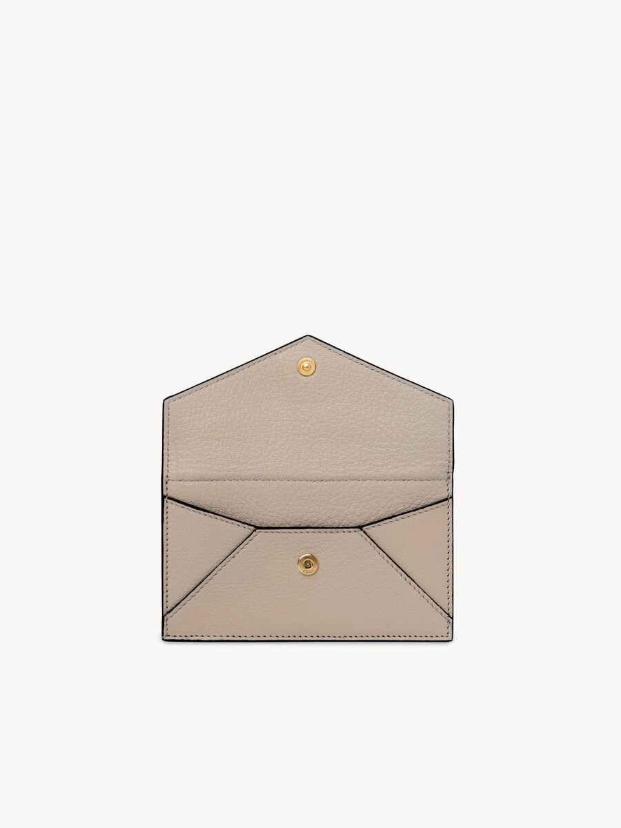 Petit porte-cartes et monnaie Envelope en cuir grain&eacute; - 5