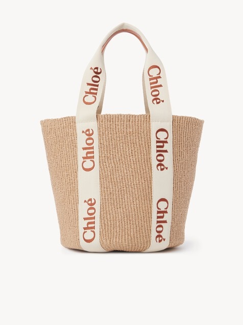 Large Woody basket in natural fibres