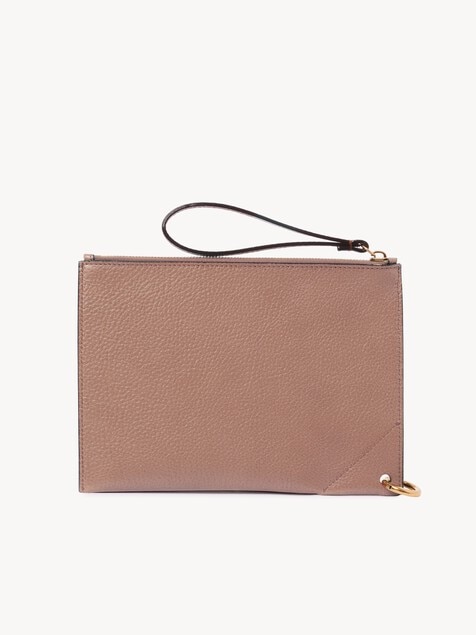 Chlo&eacute; Spin Tasche aus genarbtem Leder mit Rei&szlig;verschluss