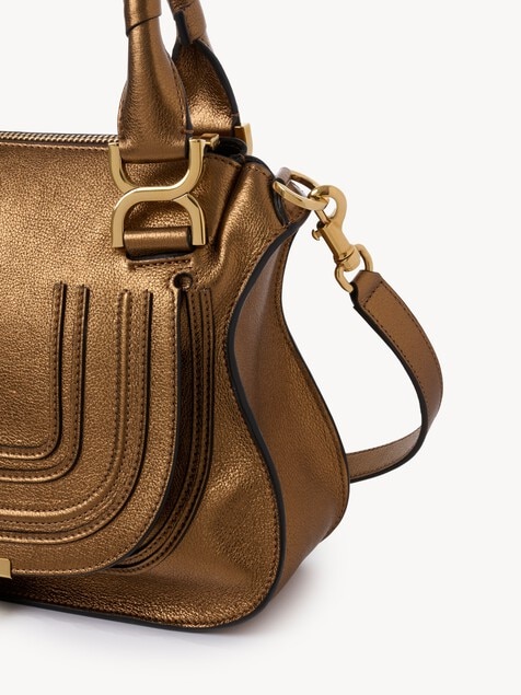Bolso Marcie peque&ntilde;o de cuero metalizado