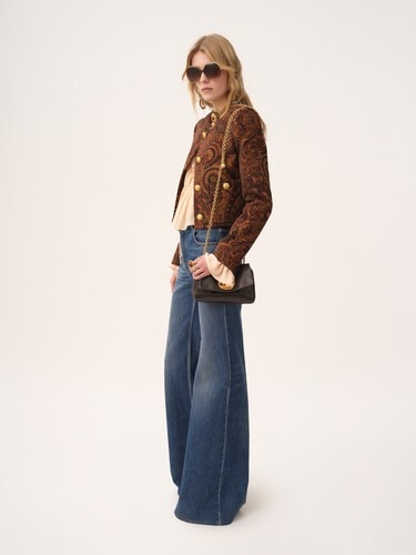 High-rise flare jeans in denim - 3