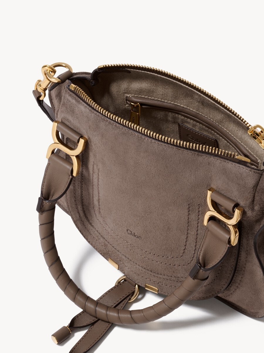Small Marcie bag in suede leather - 7