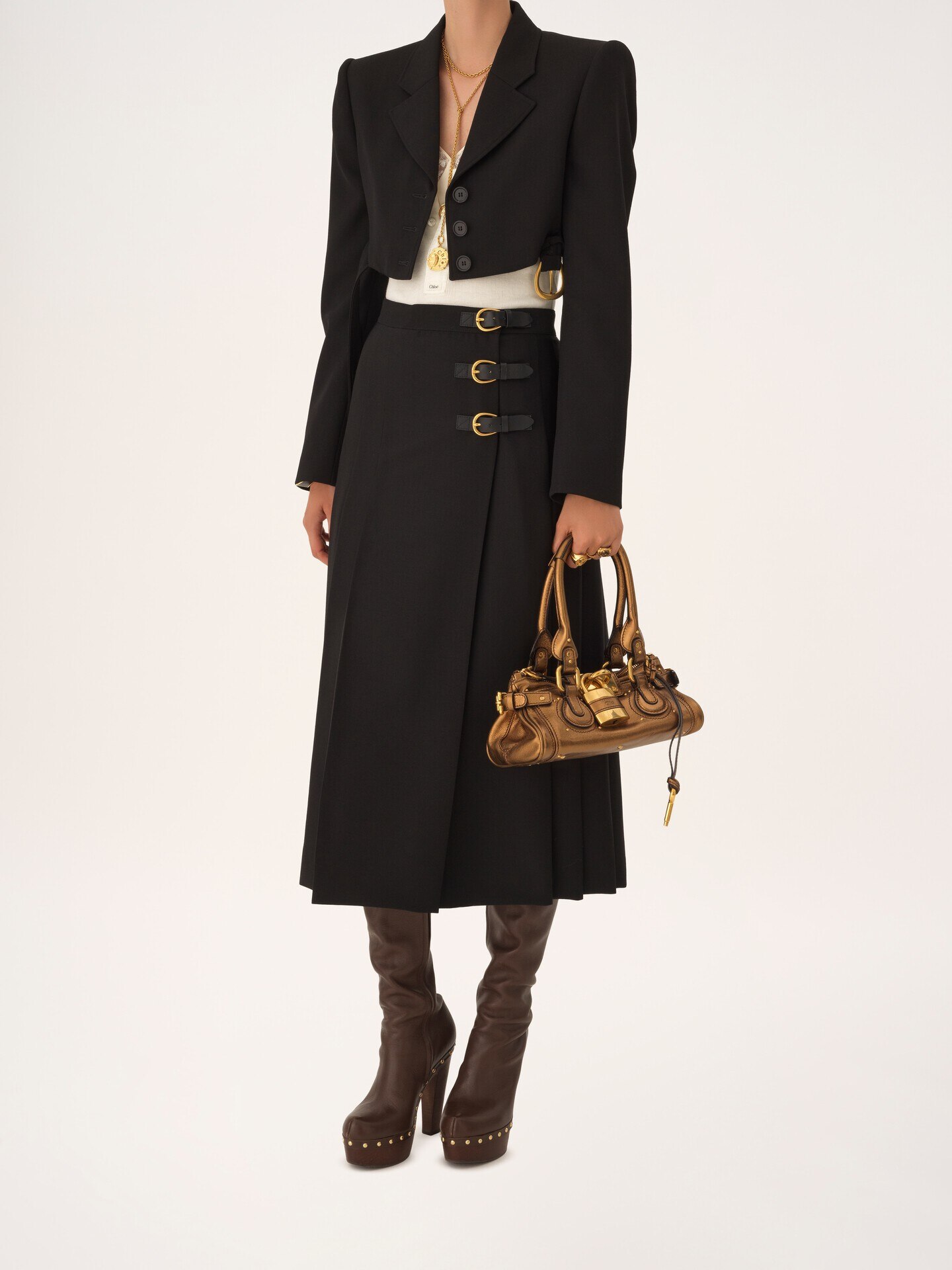 Small Paddington bag in metallised leather - 9