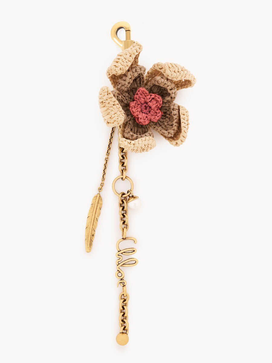 Chlo&eacute; Symbols Flower Taschenanh&auml;nger aus geflochtenen Fasern und Messing - 2