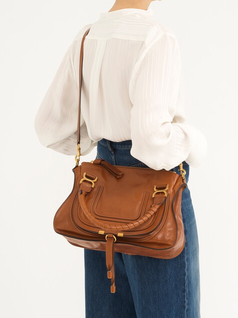 Sac Marcie en cuir brillant