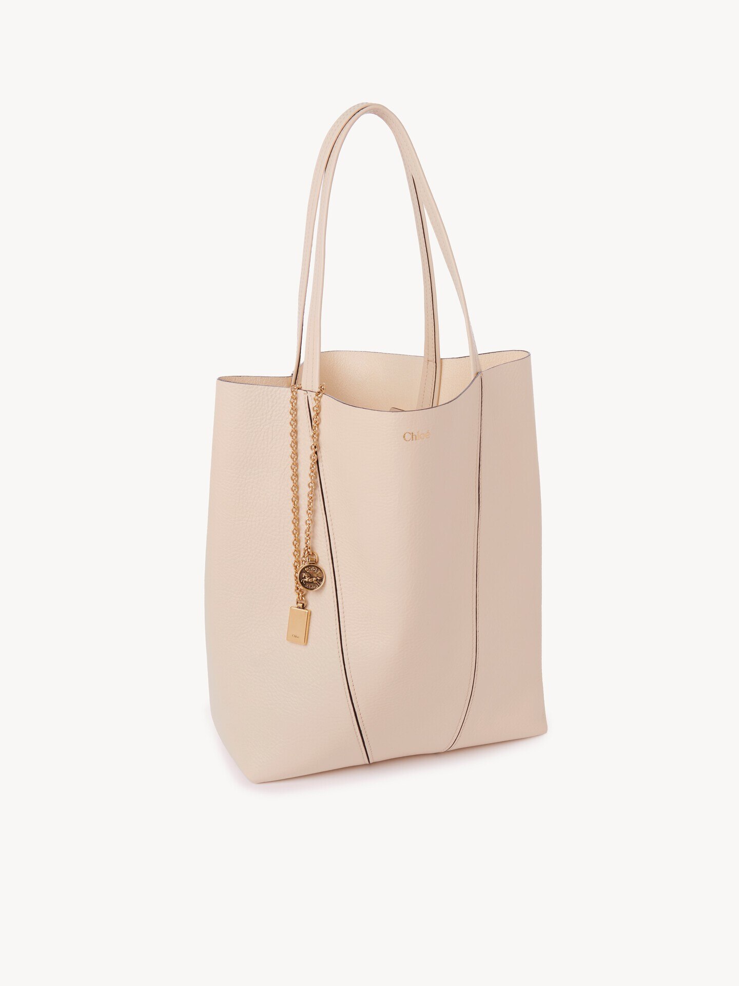 Chlo&eacute; Spin tote bag in grained leather - 4