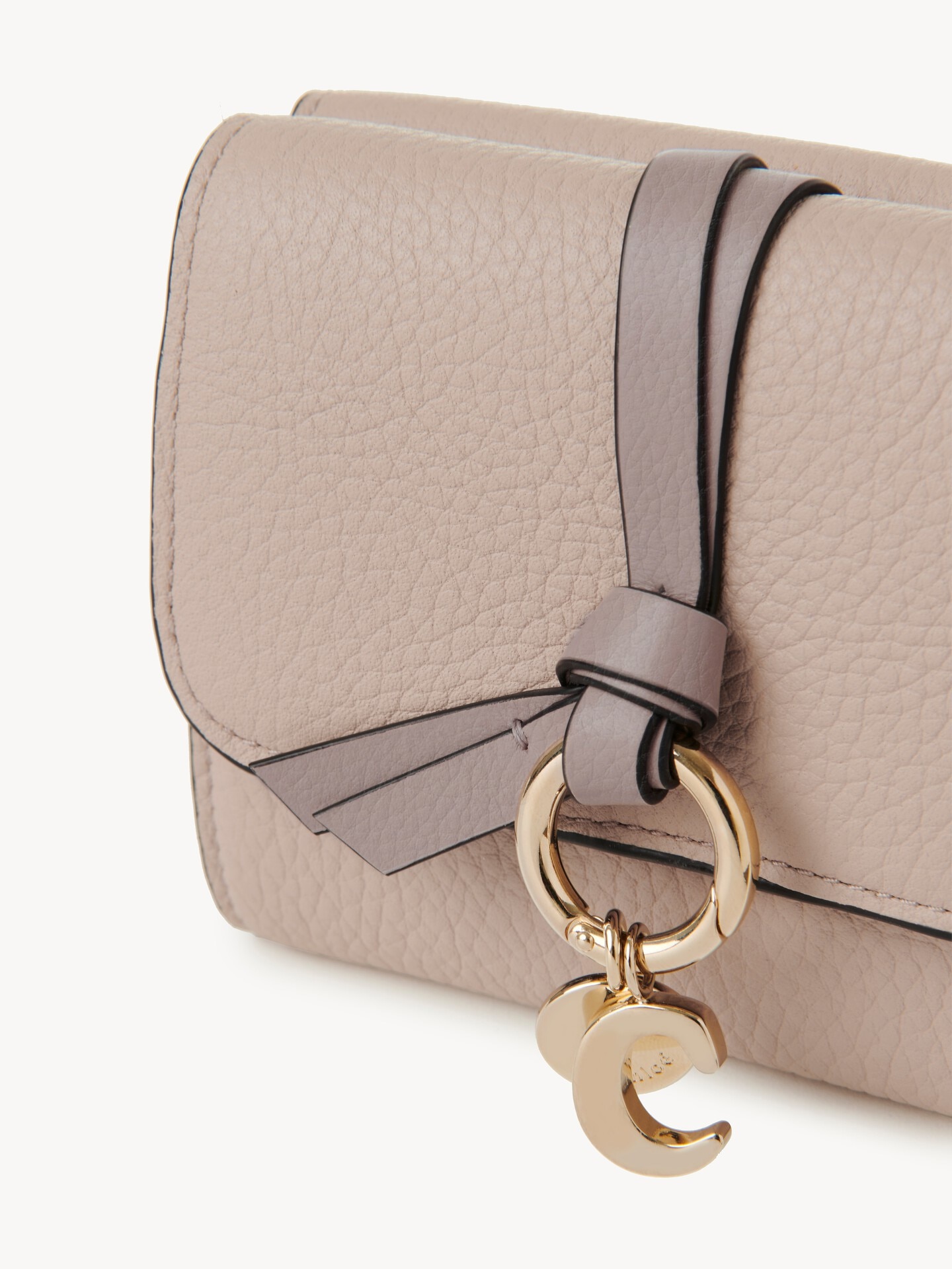 Small Alphabet tri-fold in grained leather - 5.0