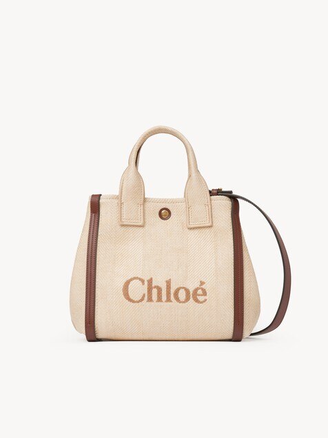 ラフィアエフェクトファイバー製Chloé Carryスモールトートバッグ
