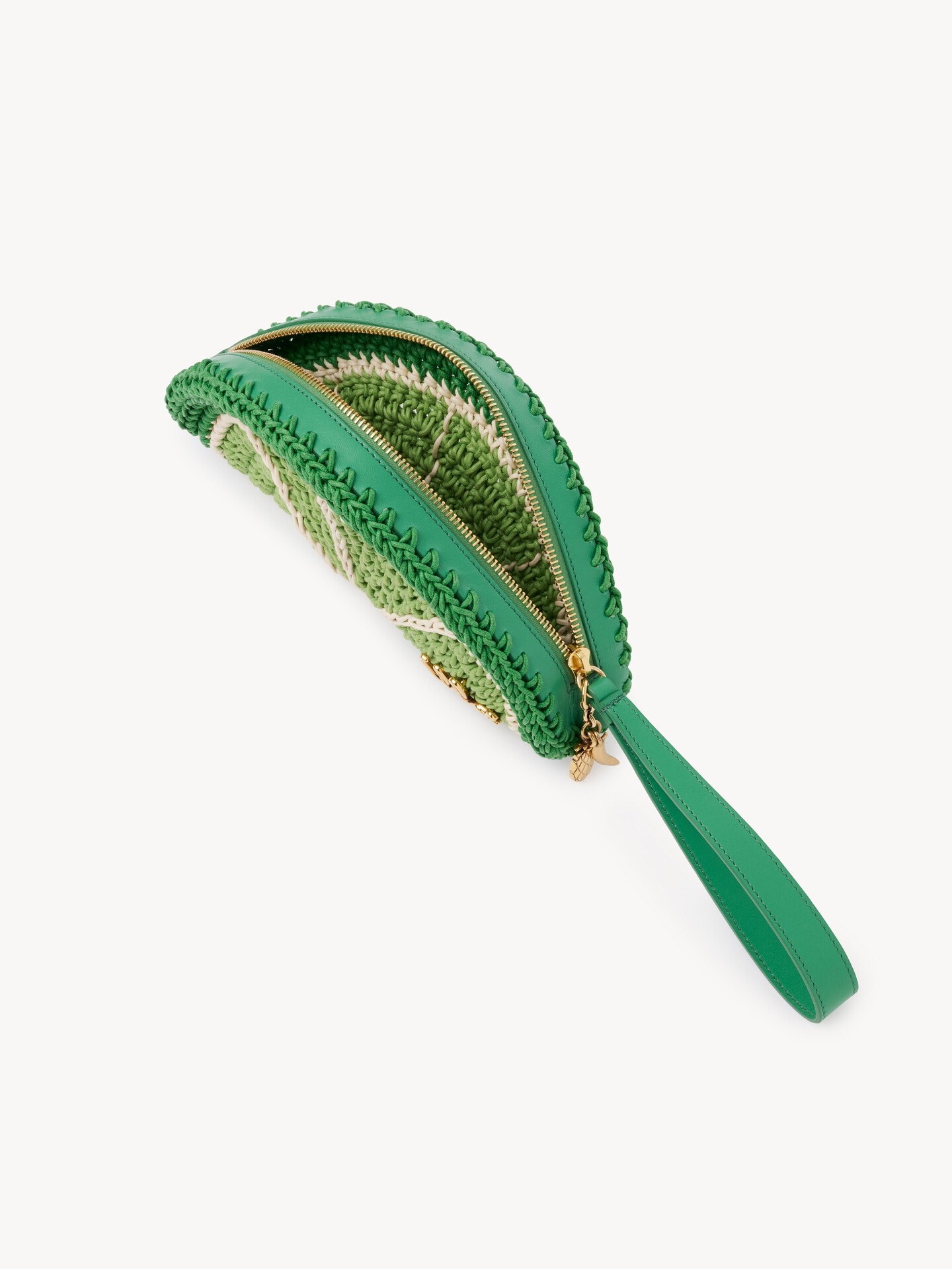 Pochette tranche de citron vert Chlo&eacute; Tropicus en corde cir&eacute;e - 5
