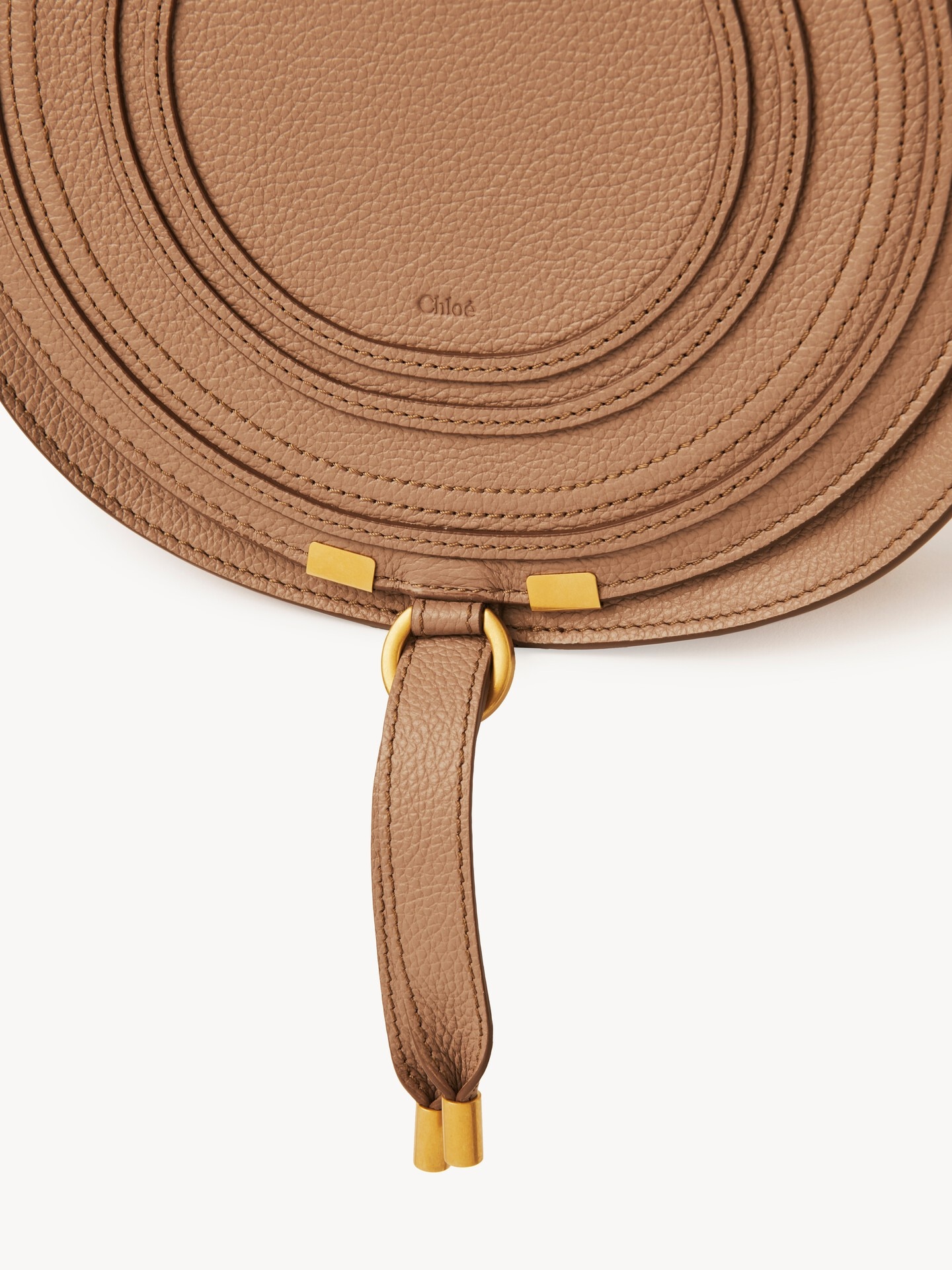 Marcie saddle bag in grained leather - 6.0
