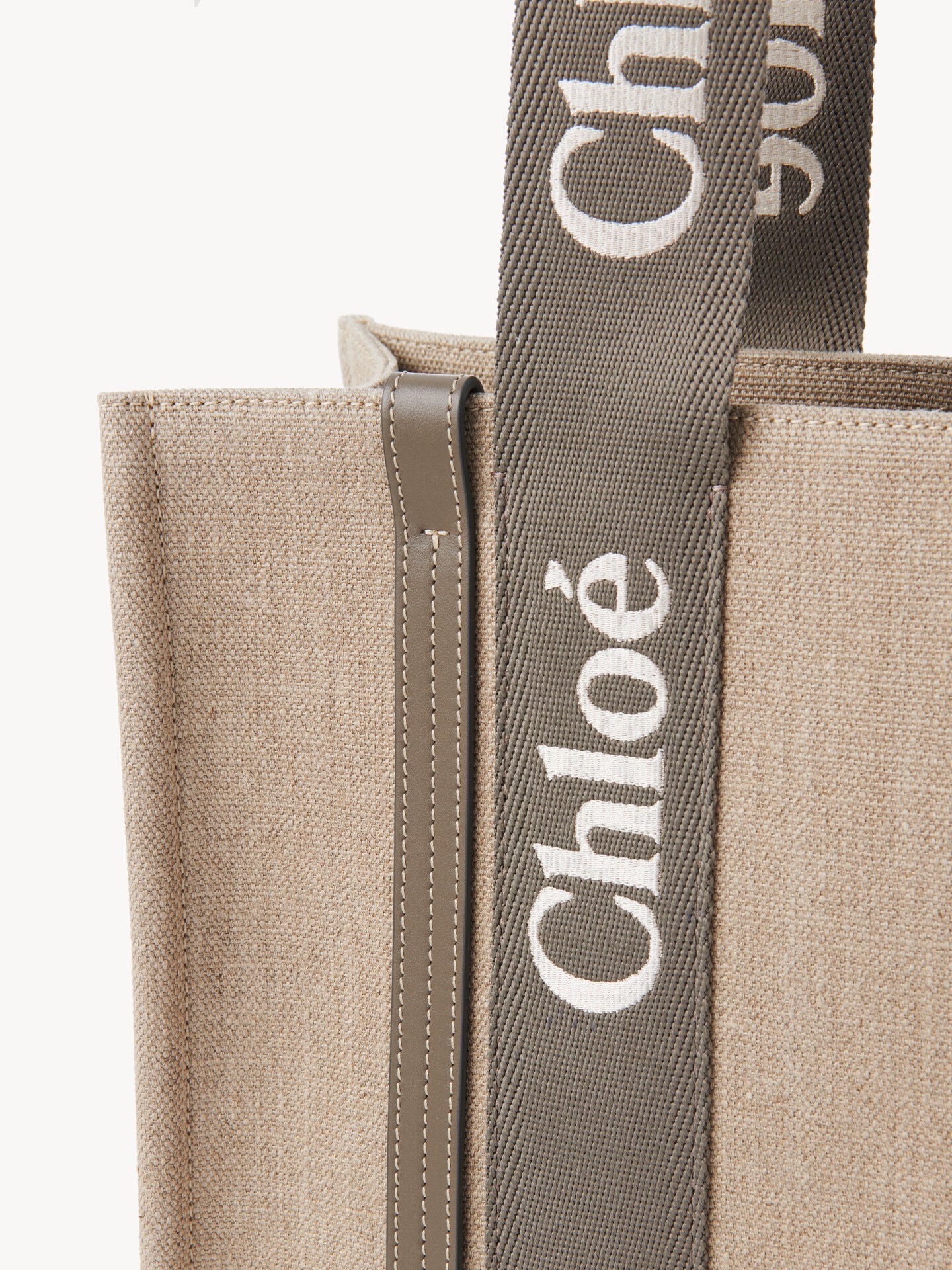 Sac cabas Woody en toile de lin - 7